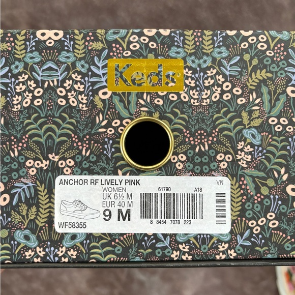 Keds x Rifle Paper Co Peach Floral Lace Up Sneakers Size 9 from Anthropologie - Picture 15 of 15